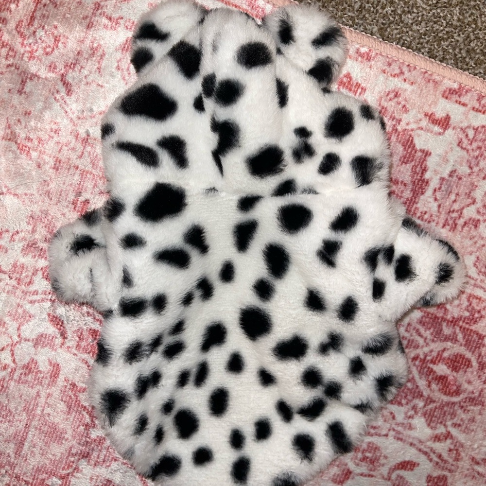 Spotted Faux Fur Dog Hoodie - Picture 3 of 6